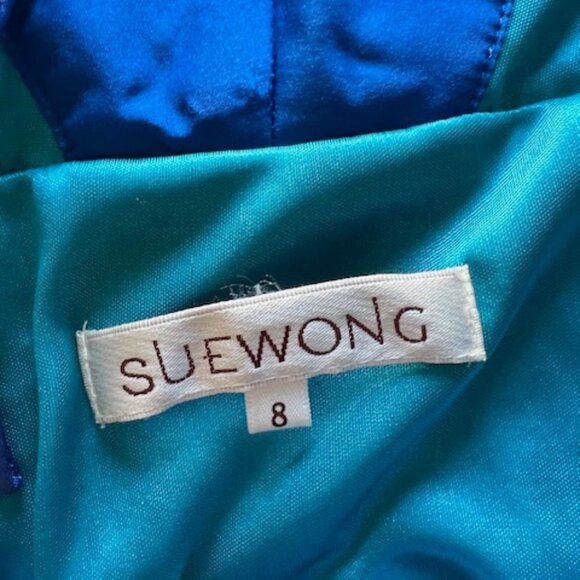 Sue Wong Silk Cocktail Dress - Picture 5 of 6